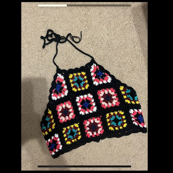 Crocheted colorful tank top - Picture 2 of 4